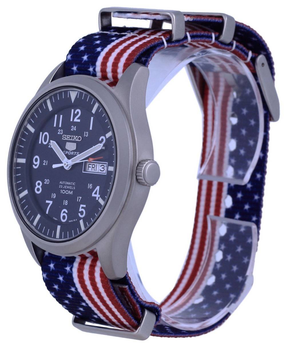 Seiko 5 Sports Automatic Polyester SNZG11K1 - var - NATO27 100M Men's Watch - Prestige Stones