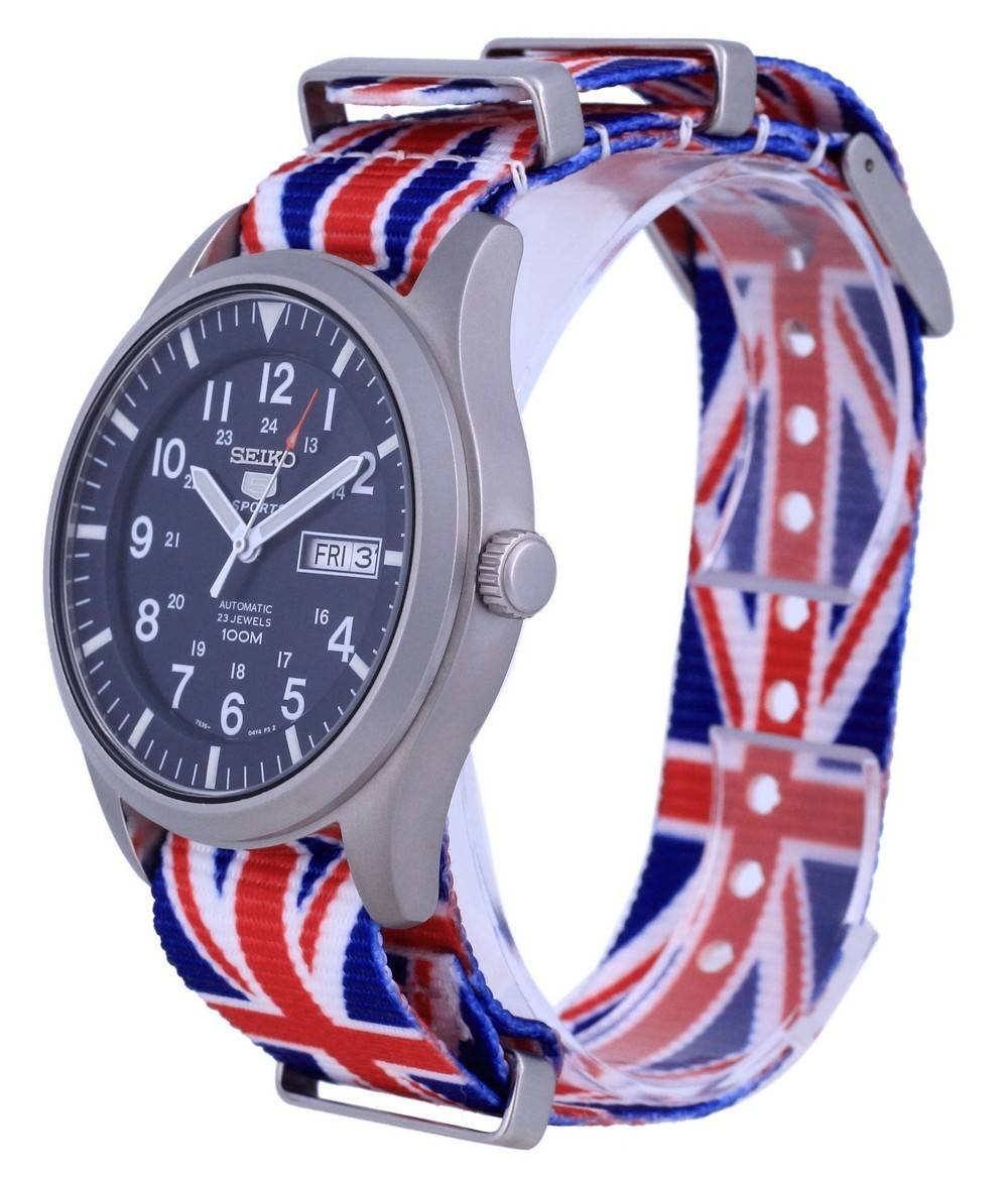 Seiko 5 Sports Automatic Polyester SNZG11K1 - var - NATO28 100M Men's Watch - Prestige Stones