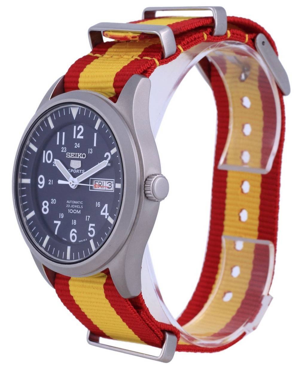 Seiko 5 Sports Automatic Polyester SNZG11K1 - var - NATO29 100M Men's Watch - Prestige Stones