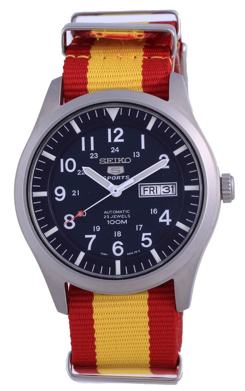 Seiko 5 Sports Automatic Polyester SNZG11K1 - var - NATO29 100M Men's Watch - Prestige Stones