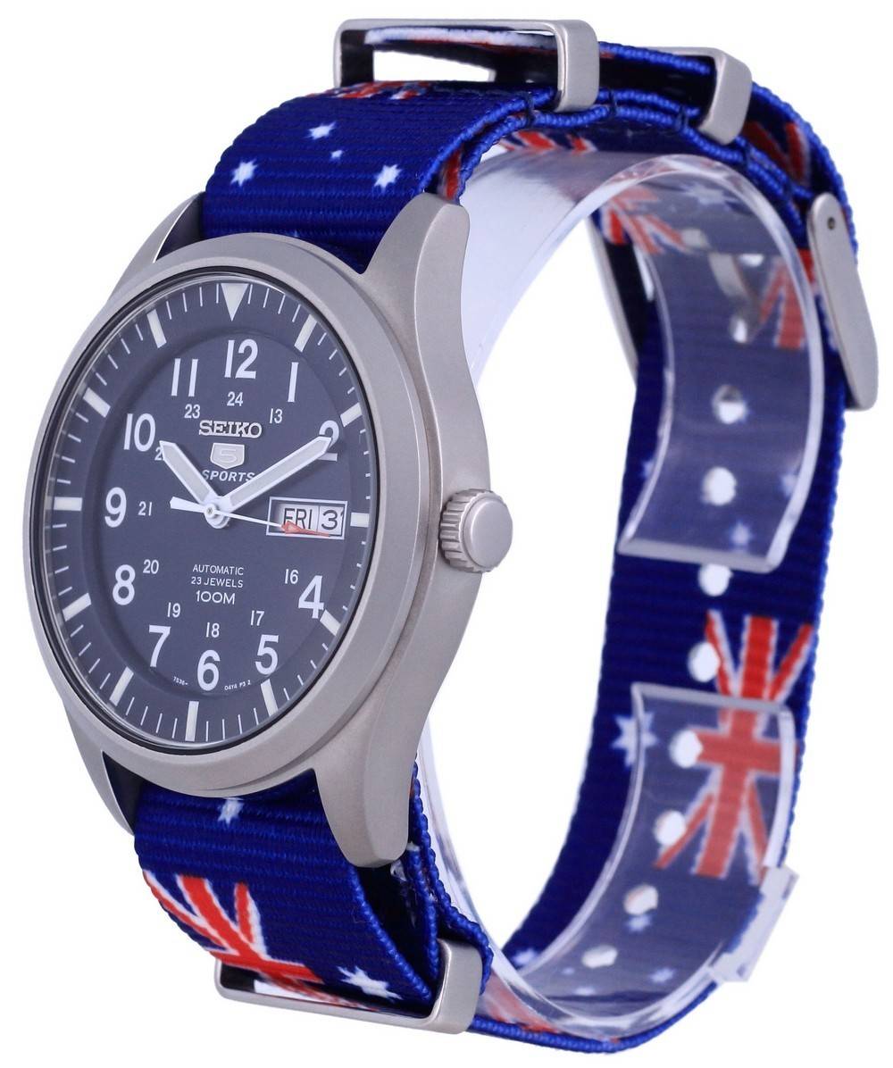 Seiko 5 Sports Automatic Polyester SNZG11K1 - var - NATO30 100M Men's Watch - Prestige Stones