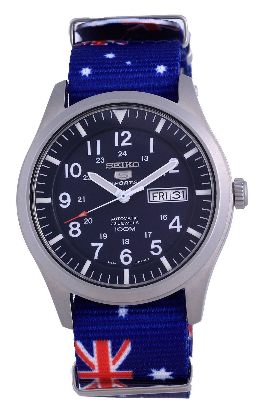 Seiko 5 Sports Automatic Polyester SNZG11K1 - var - NATO30 100M Men's Watch - Prestige Stones