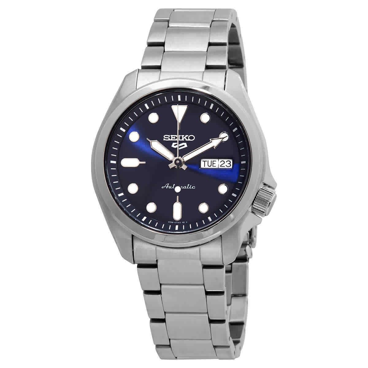 Seiko 5 Sports Blue Dial Automatic SRPE53 SRPE53K1 SRPE53K 100M Men's Watch - Prestige Stones