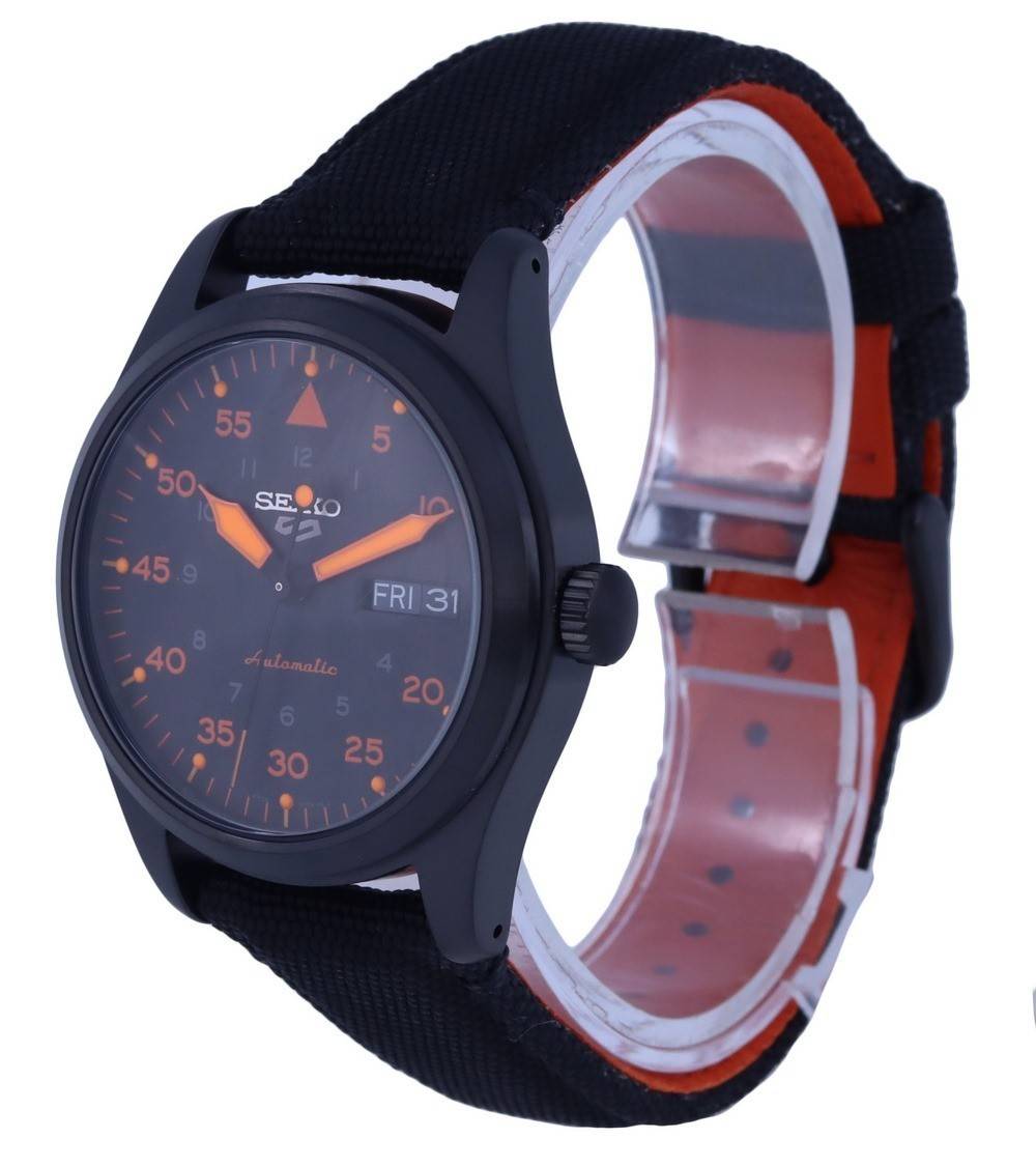 Seiko 5 Sports Flieger Nylon Black Dial Automatic SRPH33K1 100M Men's Watch - Prestige Stones