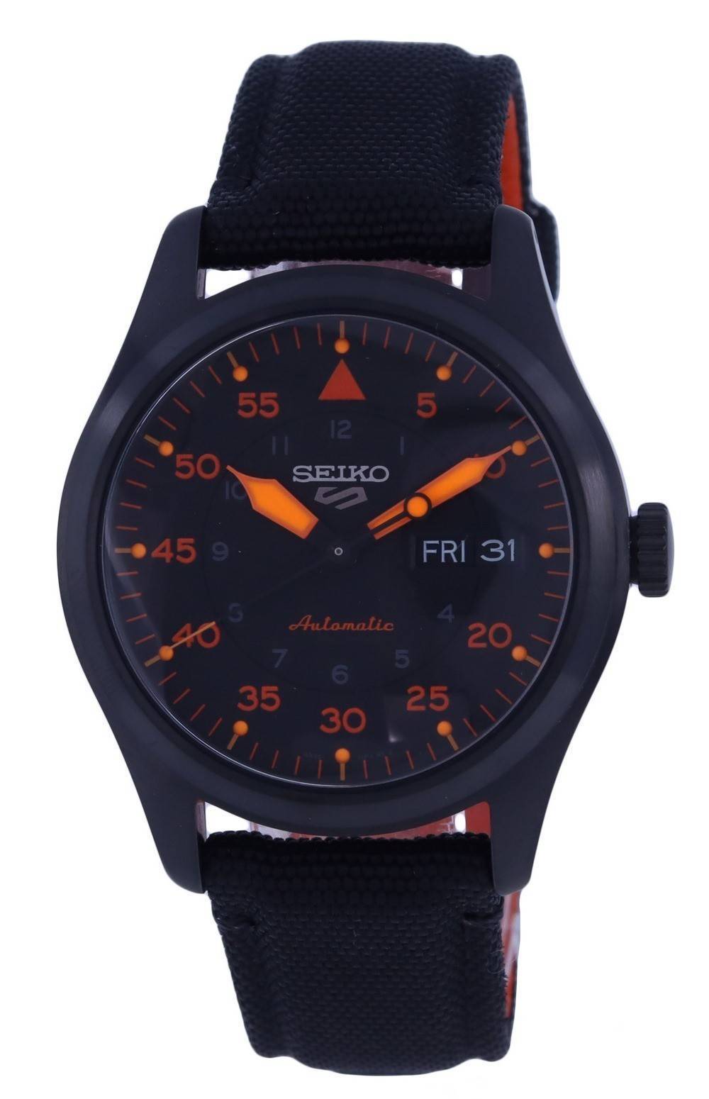 Seiko 5 Sports Flieger Nylon Black Dial Automatic SRPH33K1 100M Men's Watch - Prestige Stones