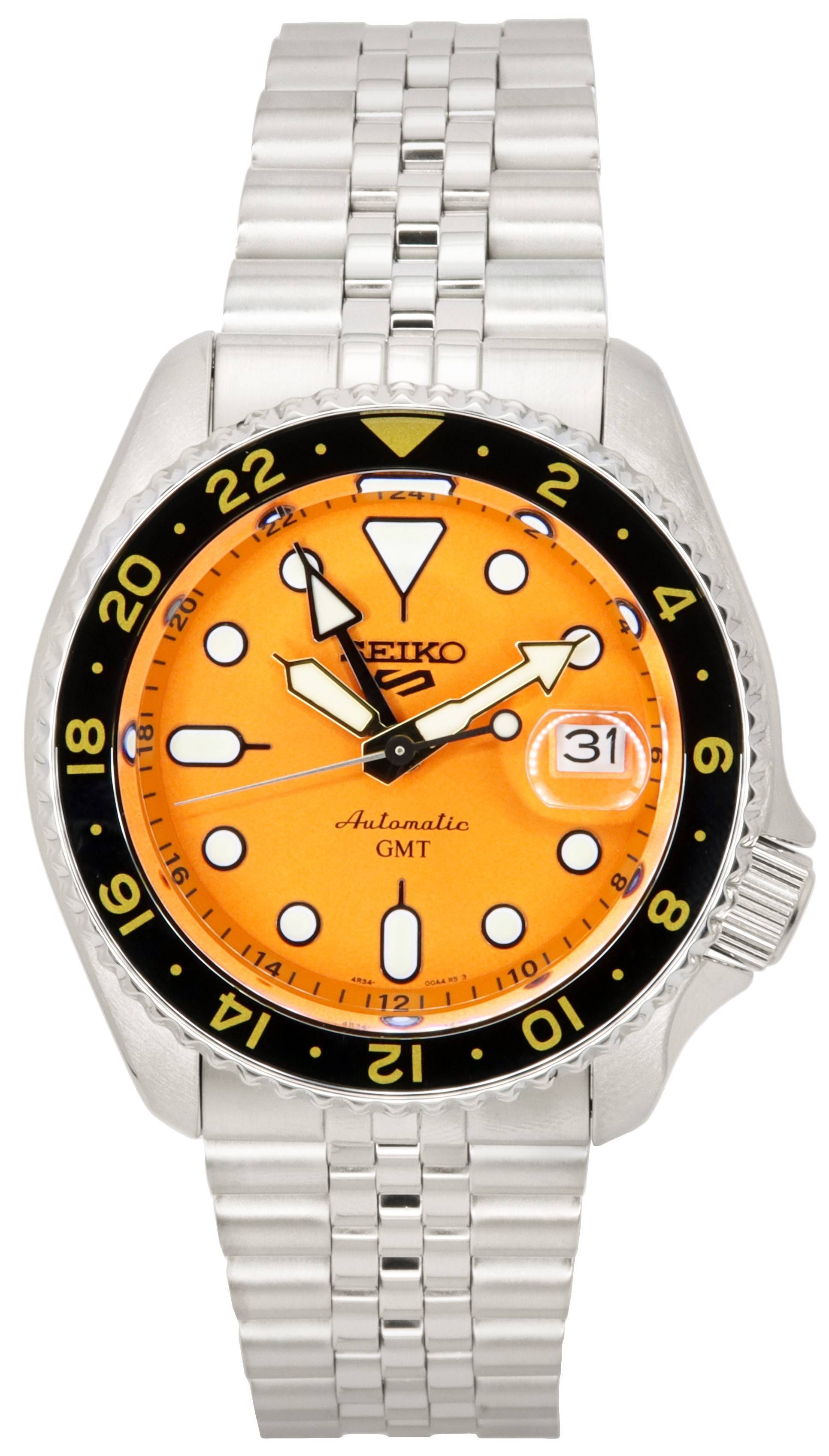 Seiko 5 Sports Mikan Orange GMT SKX Re - Interpretation Automatic SSK005 SSK005K1 SSK005K 100M Men's Watch - Prestige Stones