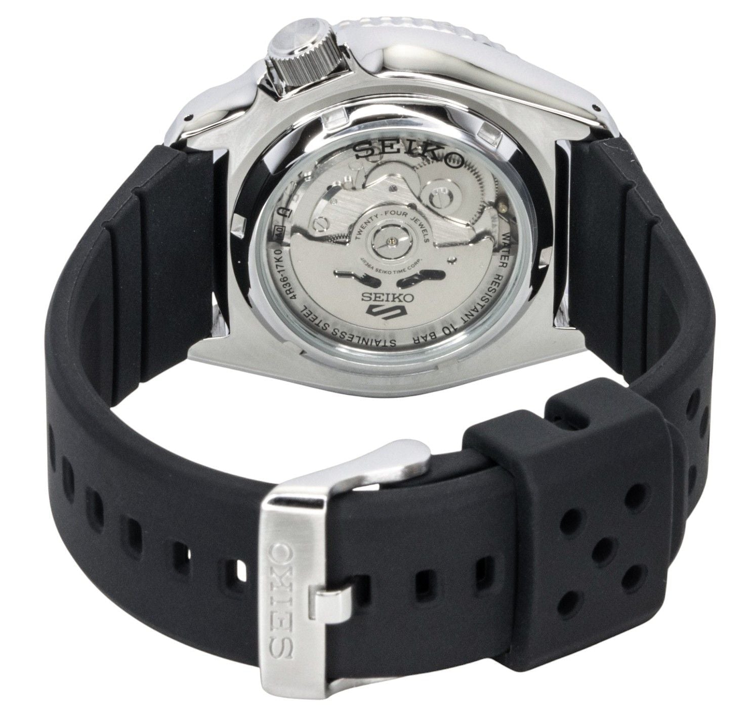 Seiko 5 Sports SKX Redux Silicone Strap Orange Dial Automatic SRPL89K1 100M Men's Watch - Prestige Stones