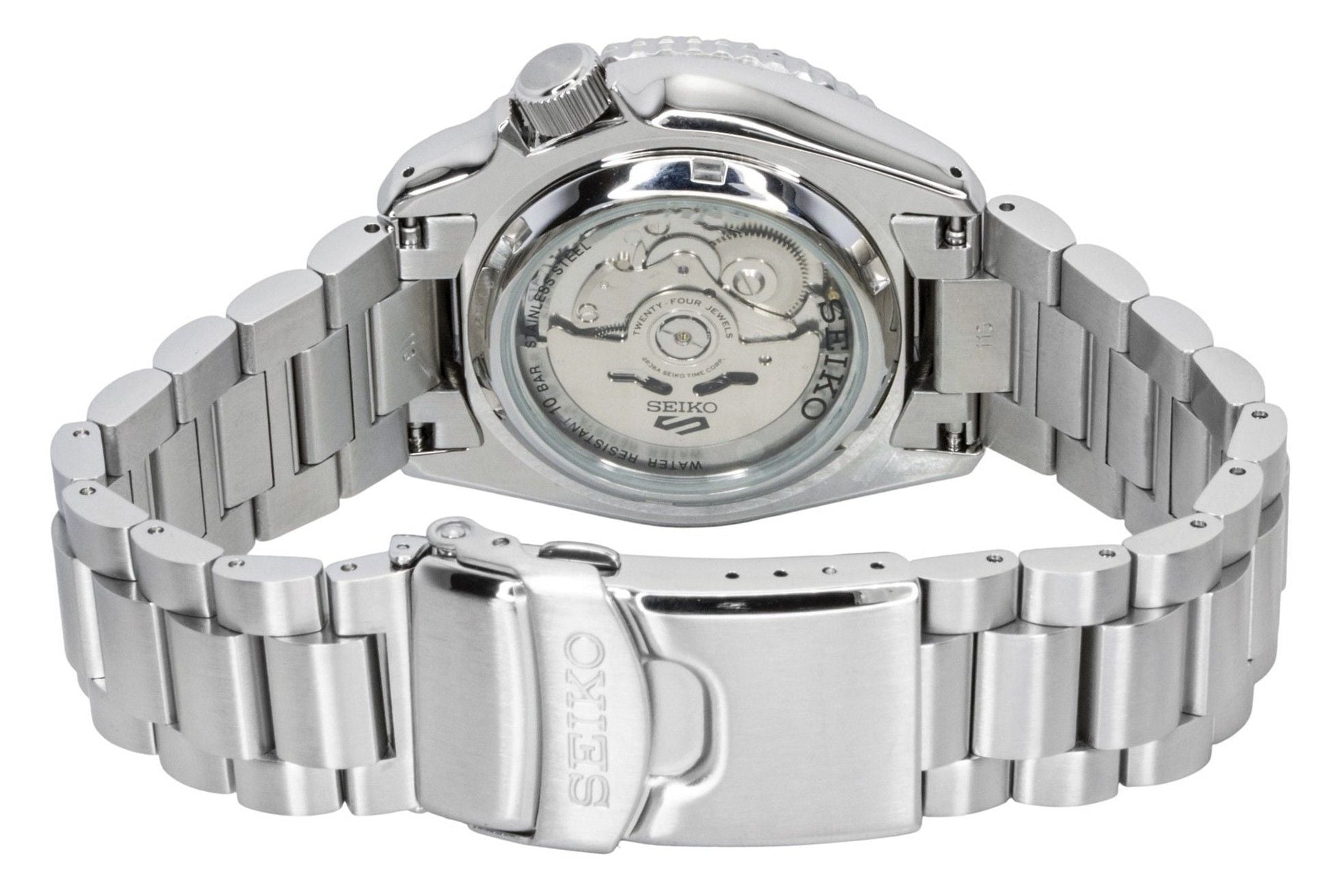Seiko 5 Sports SKX Redux Stainless Steel Black Dial Automatic SRPL85K1 100M Men's Watch - Prestige Stones