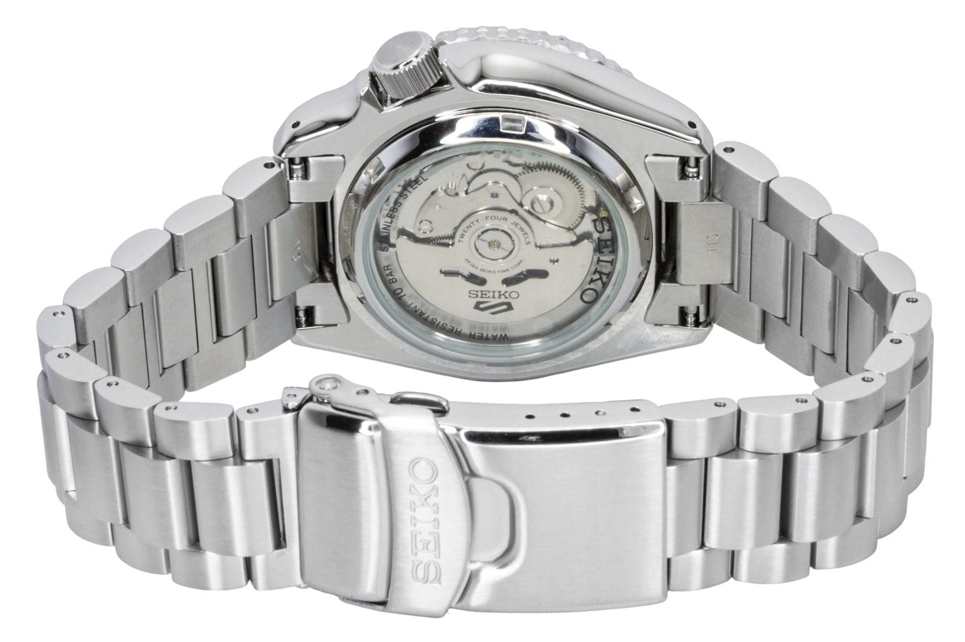 Seiko 5 Sports SKX Redux Stainless Steel Black Dial Automatic SRPL85K1 100M Men's Watch - Prestige Stones