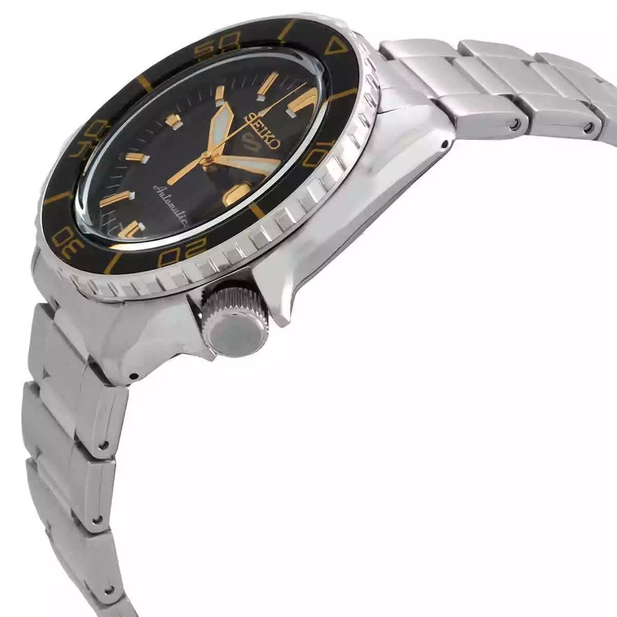 Seiko 5 Sports SKX Series Stainless Steel Black Sunray Dial Automatic SRPK99K1 100M Men's watch - Prestige Stones