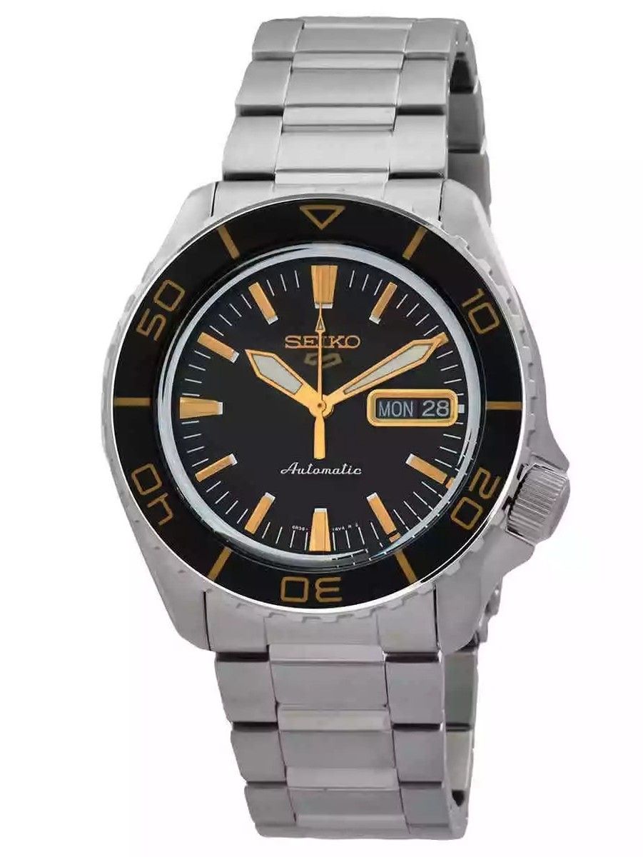 Seiko 5 Sports SKX Series Stainless Steel Black Sunray Dial Automatic SRPK99K1 100M Men's watch - Prestige Stones