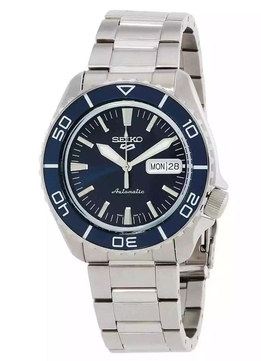 Seiko 5 Sports SKX Series Stainless Steel Blue Sunray Dial Automatic SRPK97K1 100M Men's watch - Prestige Stones