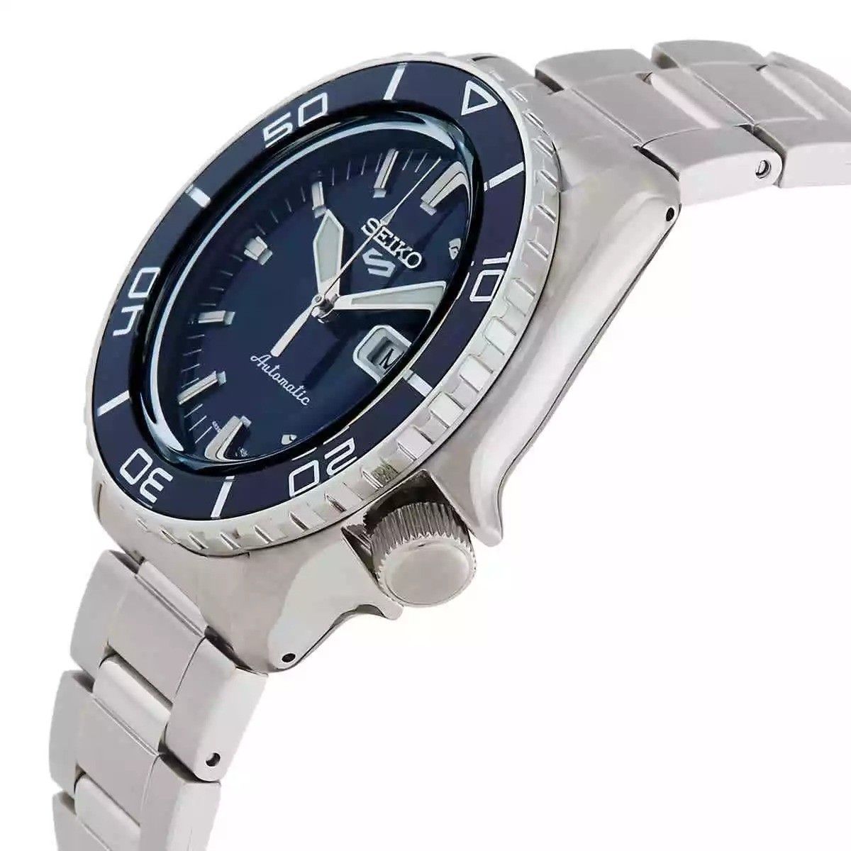 Seiko 5 Sports SKX Series Stainless Steel Blue Sunray Dial Automatic SRPK97K1 100M Men's watch - Prestige Stones