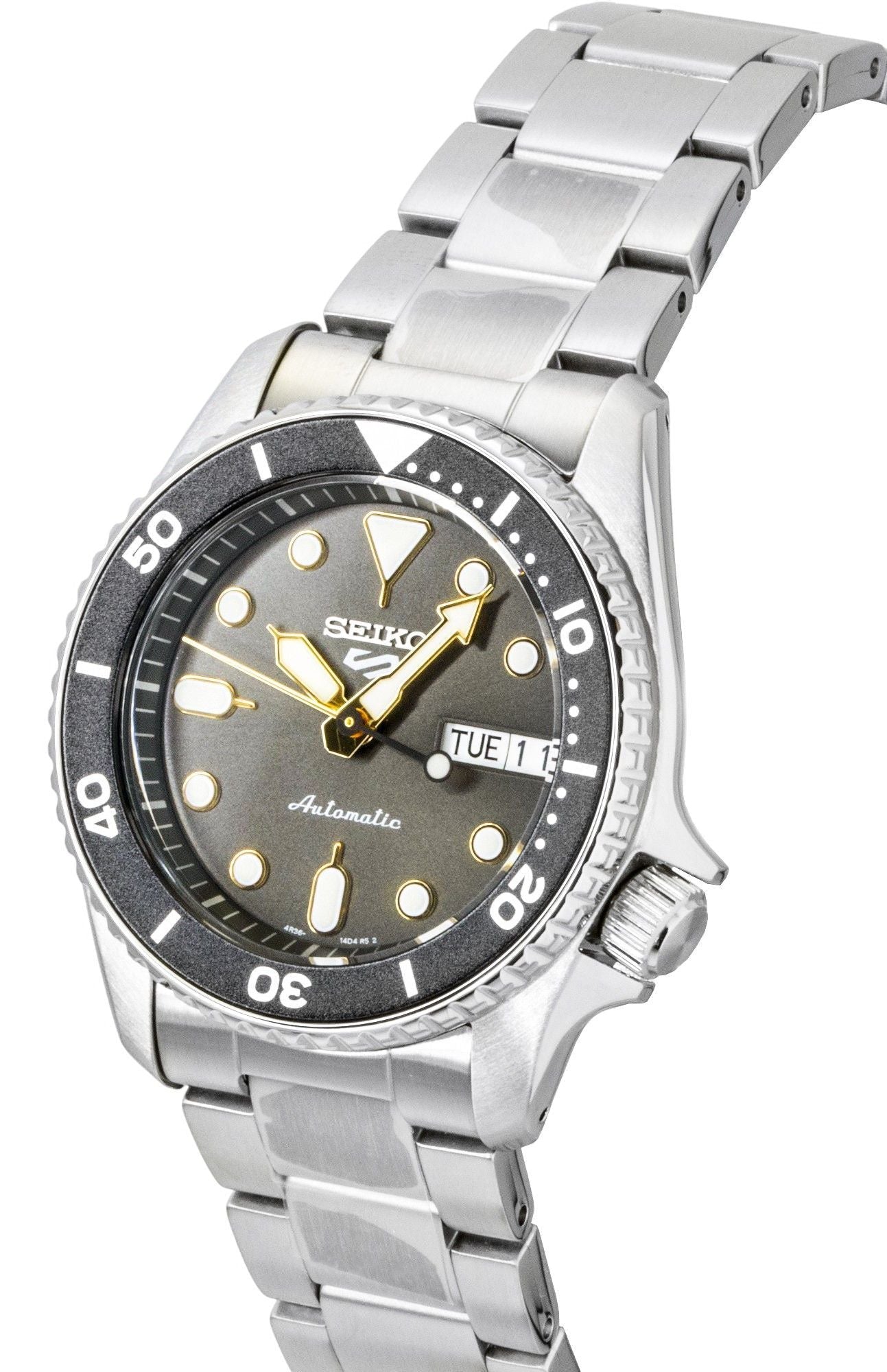 Seiko 5 Sports SKX Street Stonewash Stainless Steel Black Dial Automatic SRPL79K1 100M Men's Watch - Prestige Stones