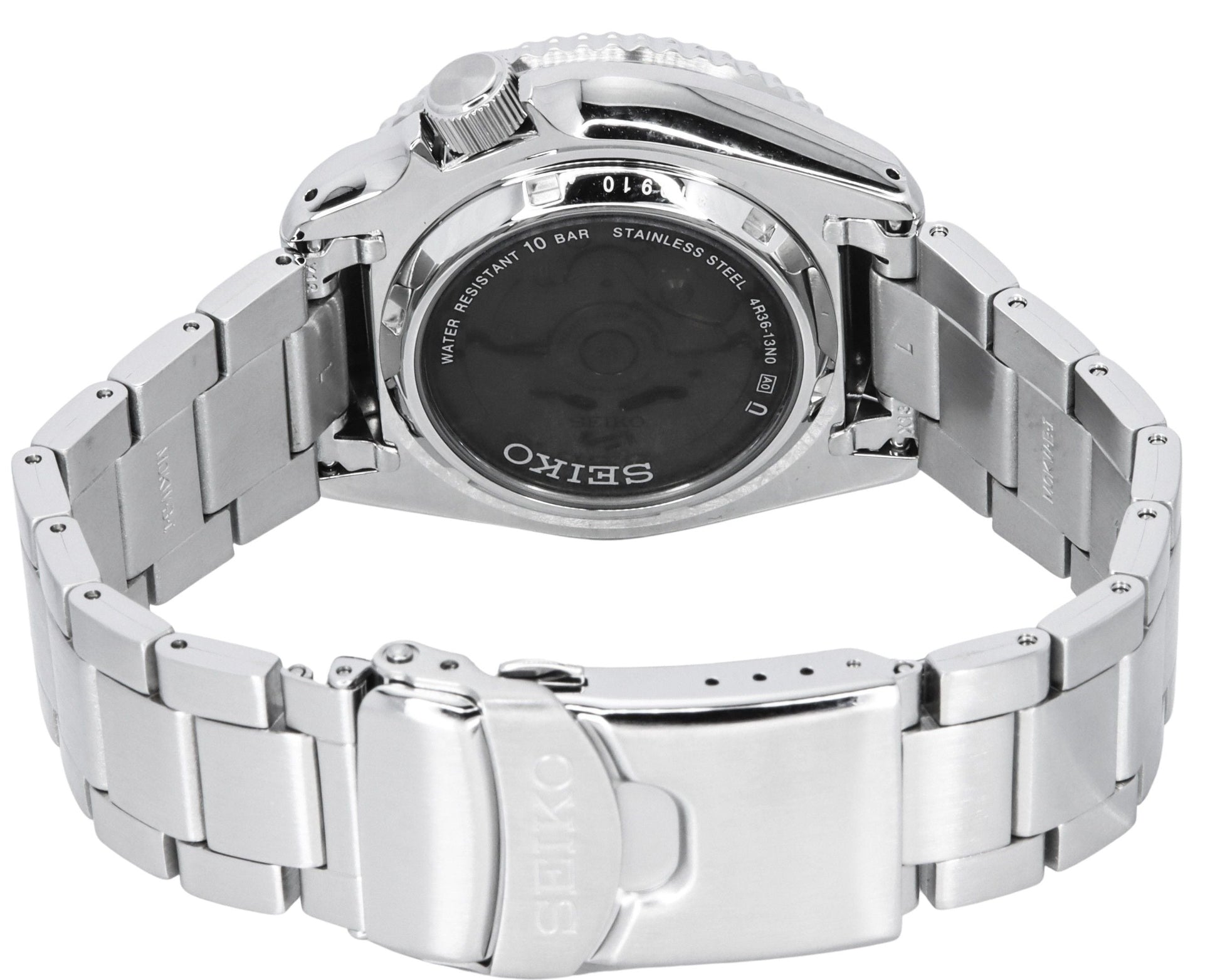 Seiko 5 Sports SKX Style Stainless Steel Transparent Orange Dial Automatic SRPJ47K1 100M Men's Watch - Prestige Stones