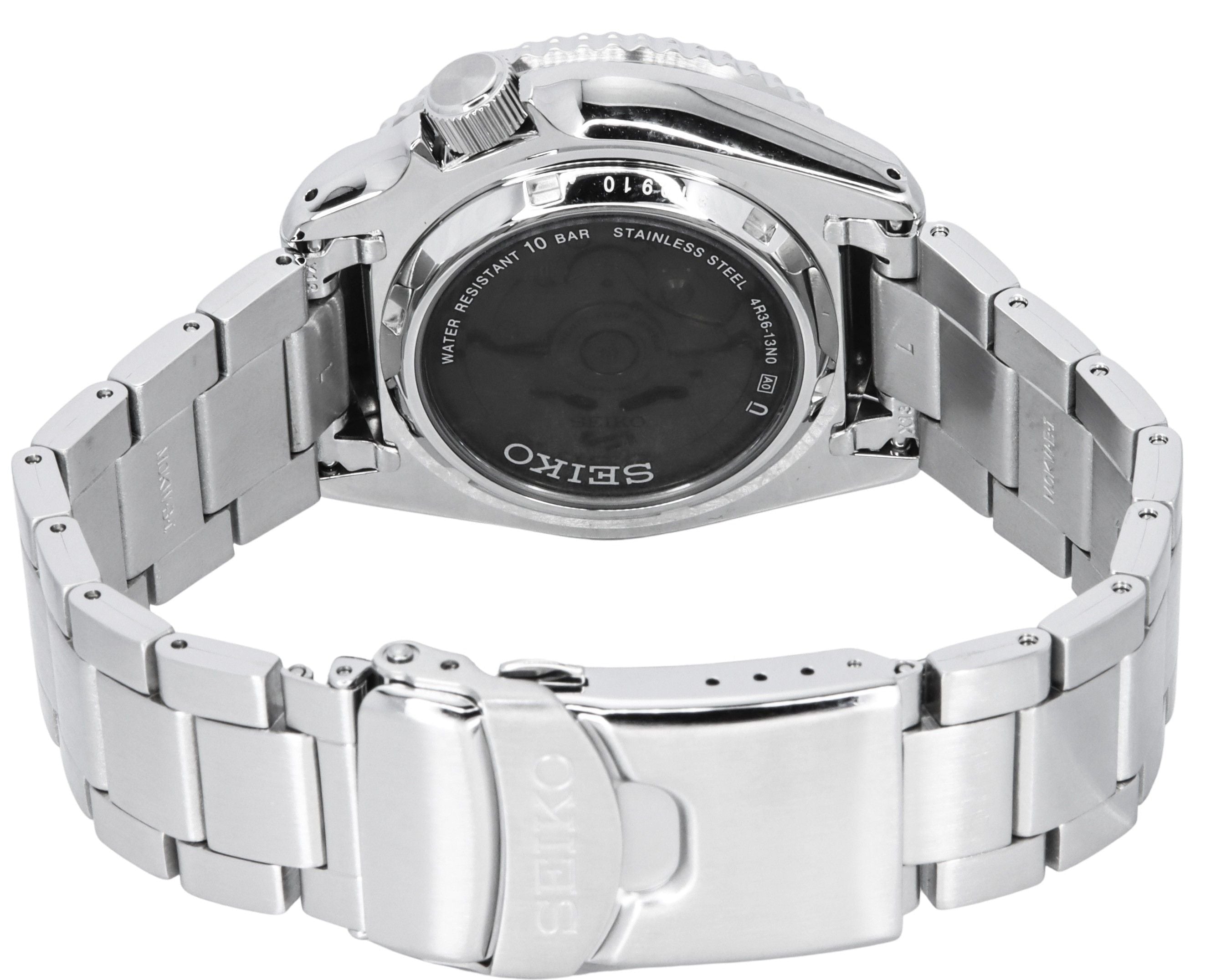 Seiko 5 Sports SKX Style Stainless Steel Transparent Orange Dial Automatic SRPJ47K1 100M Men's Watch - Prestige Stones