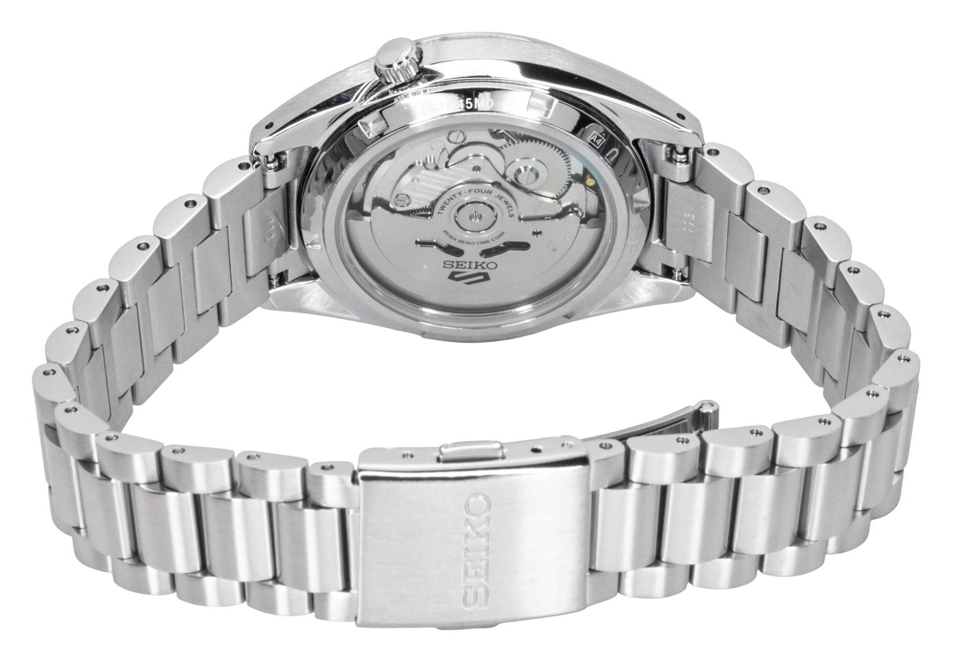 Seiko 5 Sports SNXS Stainless Steel Gold Dial Automatic SRPL59K1 100M Men's Watch - Prestige Stones