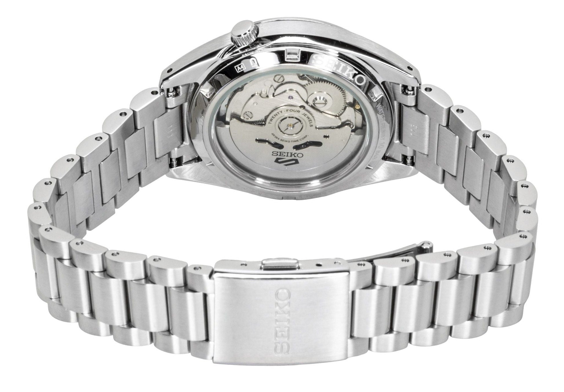 Seiko 5 Sports SNXS Stainless Steel Green Dial Automatic SRPL57K1 100M Men's Watch - Prestige Stones