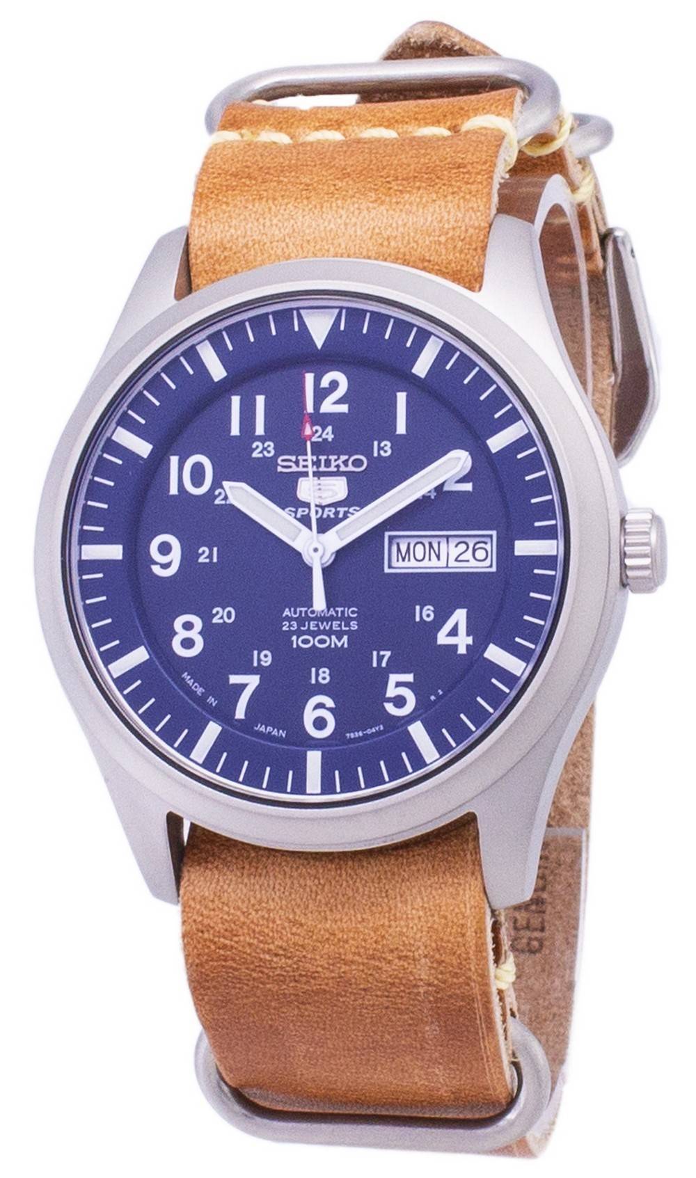 Seiko 5 Sports SNZG11J1 - var - LS18 Automatic Brown Leather Strap Men's Watch - Prestige Stones