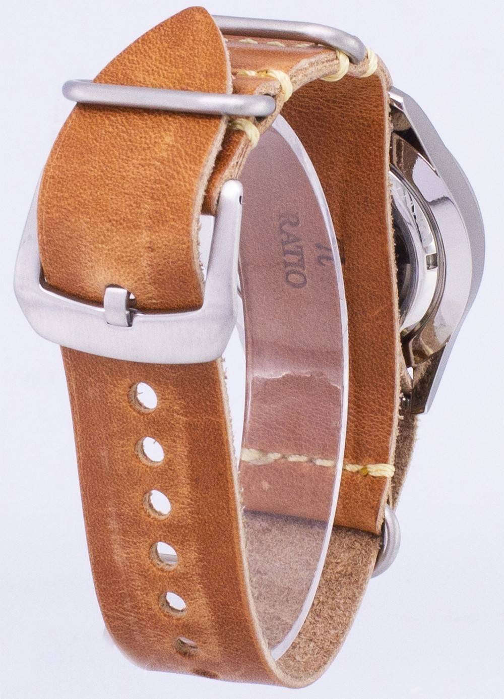 Seiko 5 Sports SNZG11J1 - var - LS18 Automatic Brown Leather Strap Men's Watch - Prestige Stones