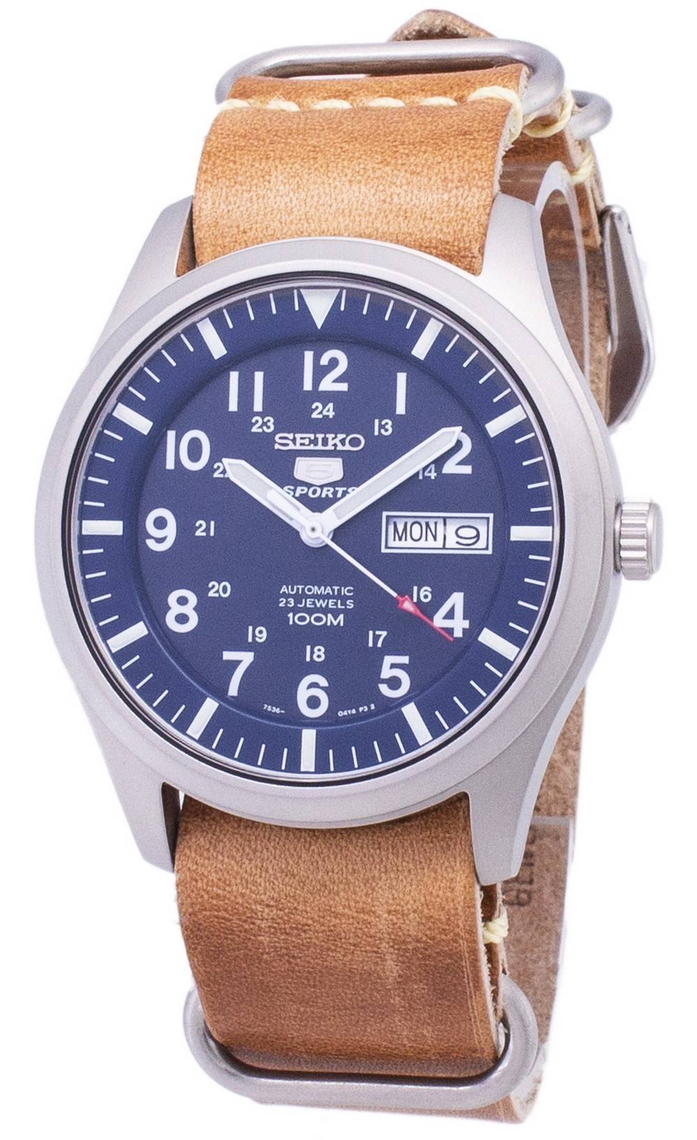 Seiko 5 Sports SNZG11K1 - var - LS18 Automatic Brown Leather Strap Men's Watch - Prestige Stones