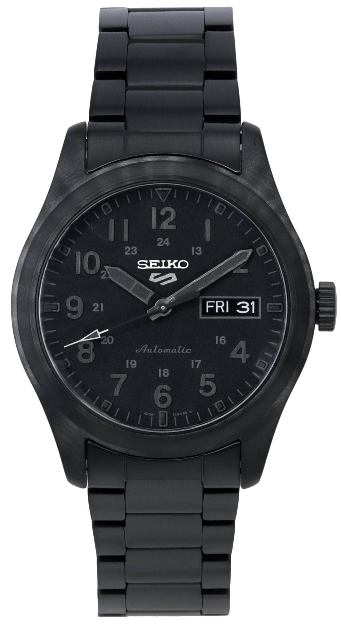 Seiko 5 Sports Stealth Black Dial Automatic SRPJ09 SRPJ09K1 SRPJ09K 100M Men's Watch - Prestige Stones