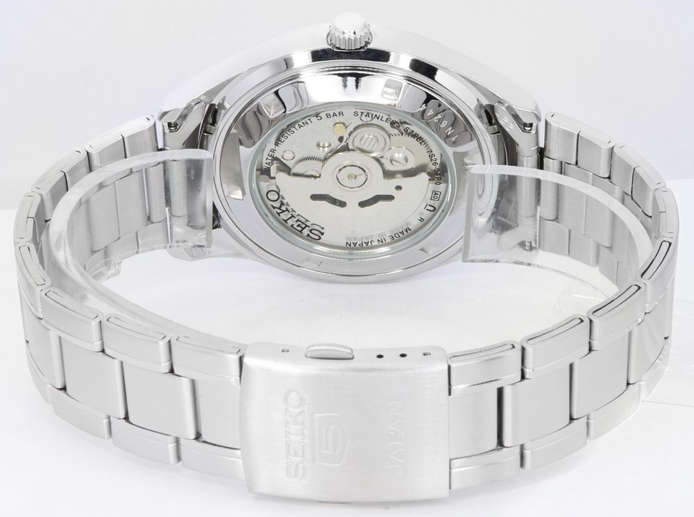 Seiko 5 Stainless Steel Black Arabic Dial Automatic SNKP21 SNKP21J1 SNKP21J Men's Watch - Prestige Stones