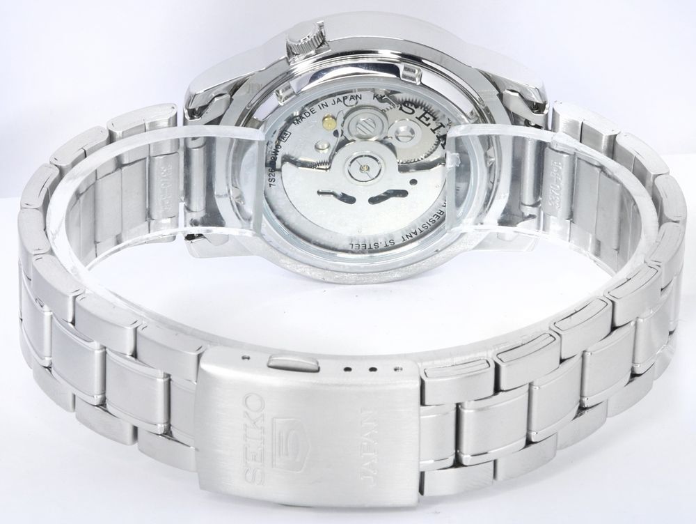 Seiko 5 Stainless Steel Black Dial Automatic SNKE63 SNKE63J1 SNKE63J Men's Watch - Prestige Stones