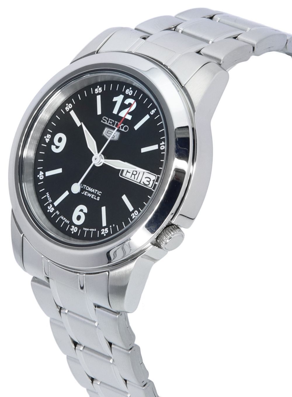 Seiko 5 Stainless Steel Black Dial Automatic SNKE63 SNKE63J1 SNKE63J Men's Watch - Prestige Stones