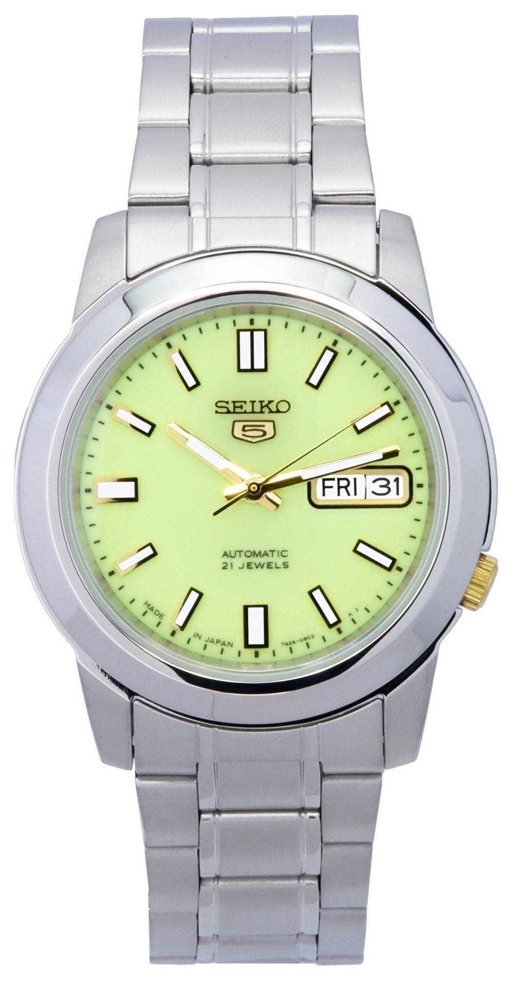 Seiko 5 Stainless Steel Green Dial Automatic SNKK19 SNKK19J1 SNKK19J Men's Watch - Prestige Stones