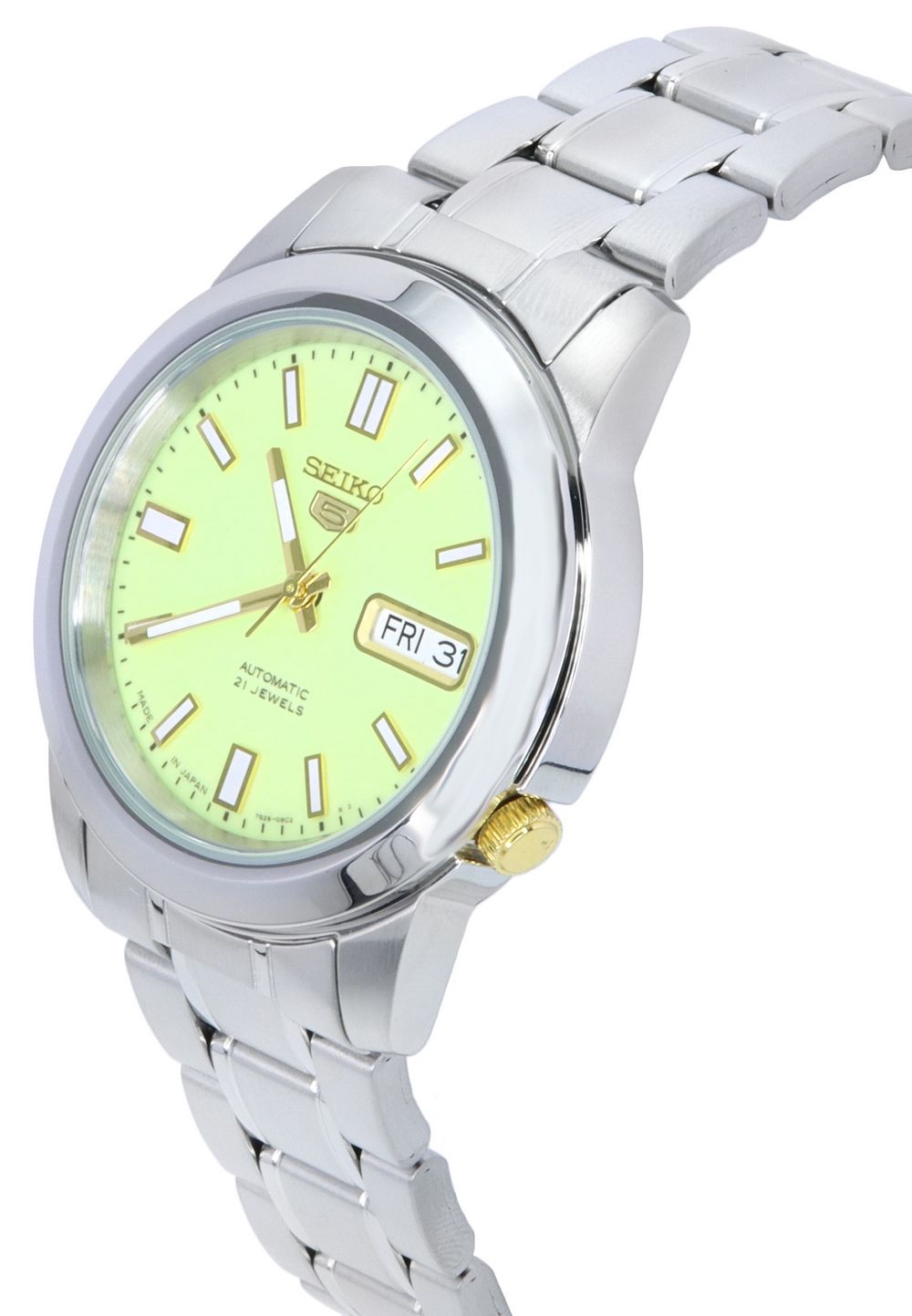 Seiko 5 Stainless Steel Green Dial Automatic SNKK19 SNKK19J1 SNKK19J Men's Watch - Prestige Stones