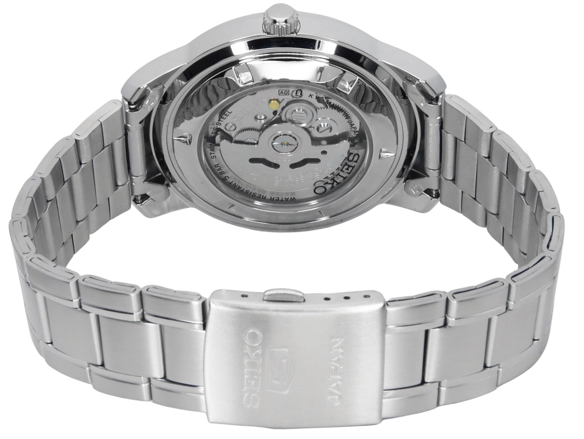 Seiko 5 Stainless Steel Silver Dial 21 Jewels Automatic SNKM83J1 Men's Watch - Prestige Stones