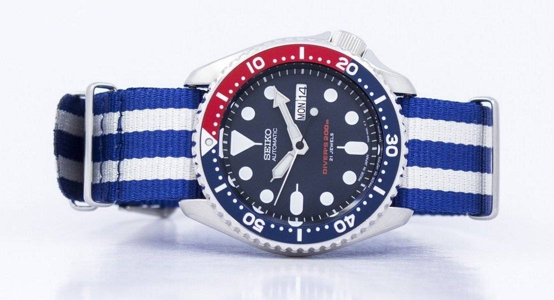 Seiko Automatic Diver's 200M NATO Strap SKX009J1 - var - NATO2 Men's Watch - Prestige Stones