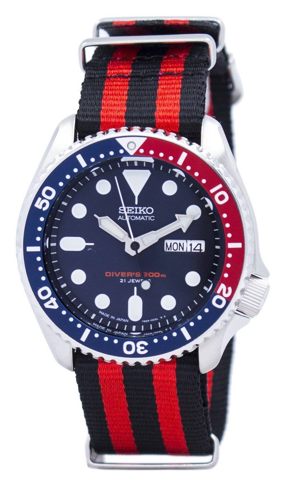 Seiko Automatic Diver's 200M NATO Strap SKX009J1 - var - NATO3 Men's Watch - Prestige Stones