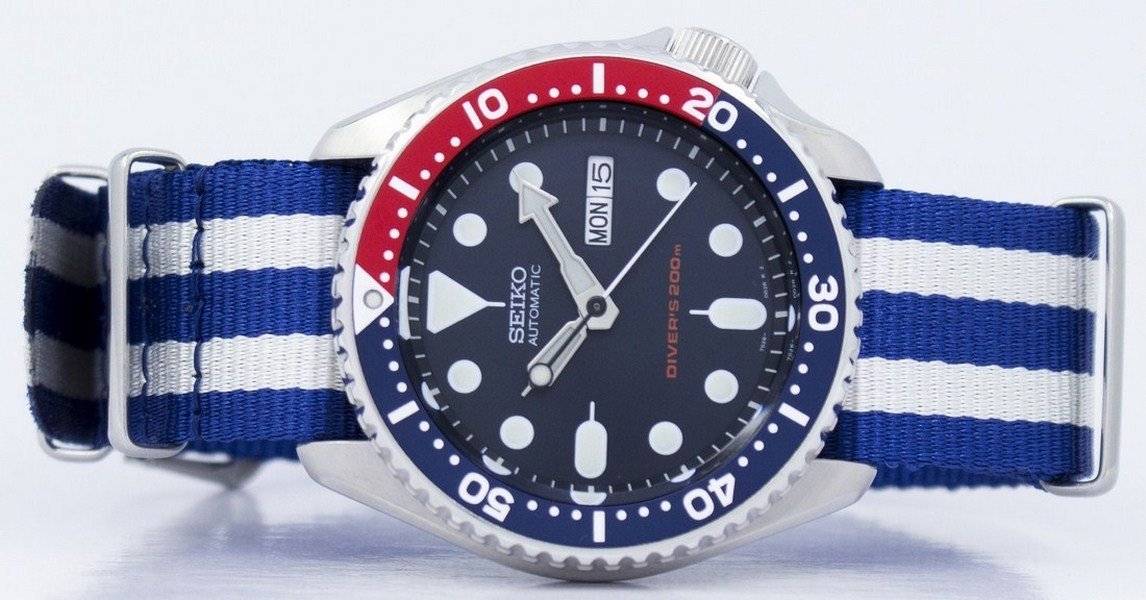Seiko Automatic Diver's 200M NATO Strap SKX009K1 - var - NATO2 Men's Watch - Prestige Stones