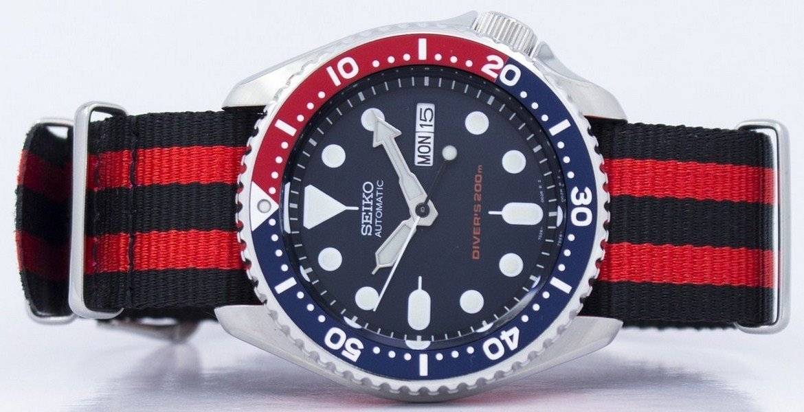 Seiko Automatic Diver's 200M NATO Strap SKX009K1 - var - NATO3 Men's Watch - Prestige Stones