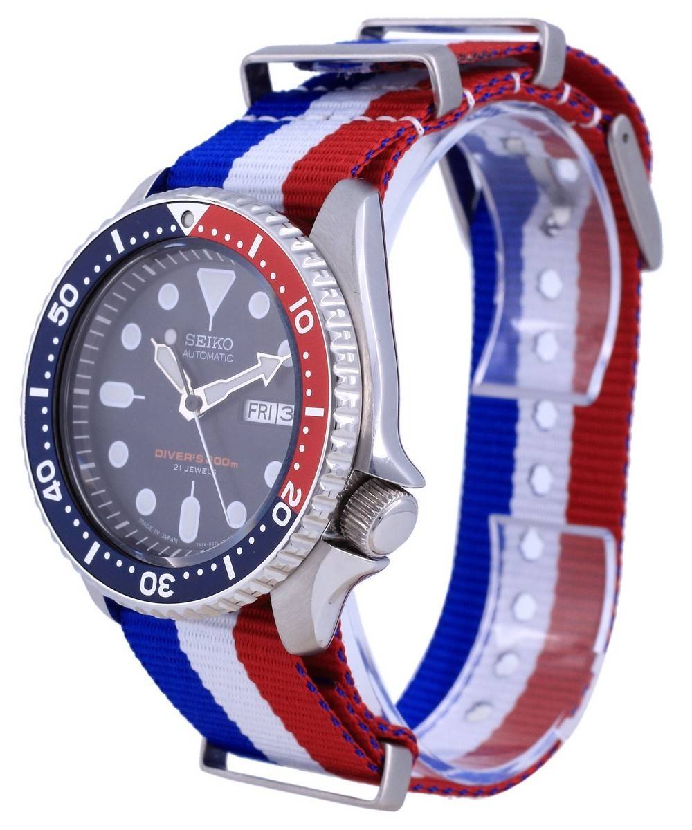 Seiko Automatic Diver's Polyester Japan Made SKX009J1 - var - NATO25 200M Men's Watch - Prestige Stones
