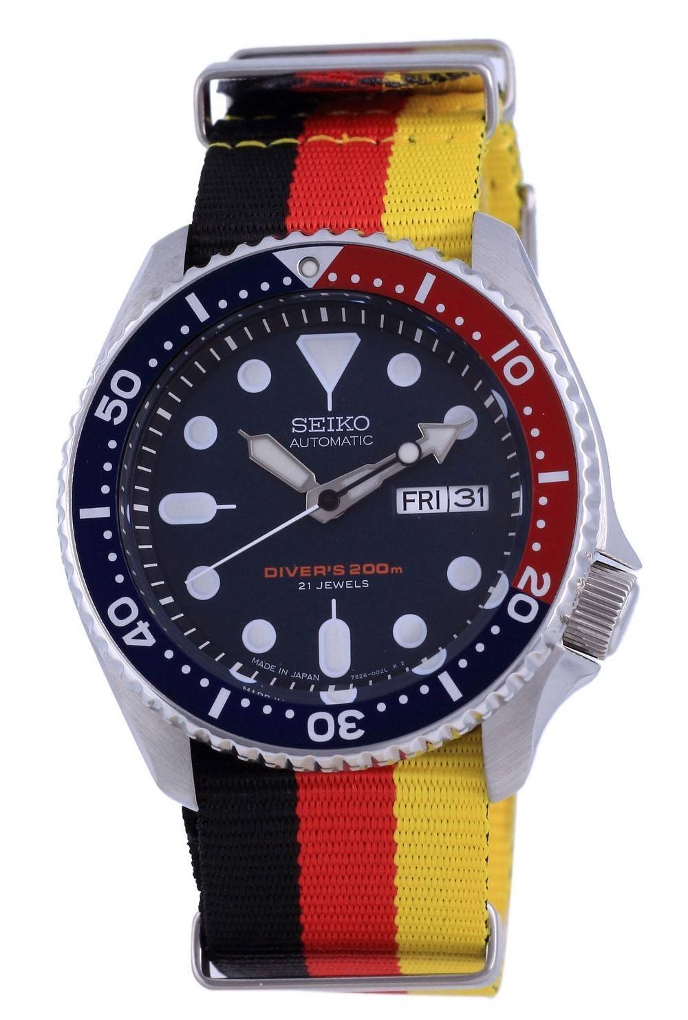 Seiko Automatic Diver's Polyester Japan Made SKX009J1 - var - NATO26 200M Men's Watch - Prestige Stones