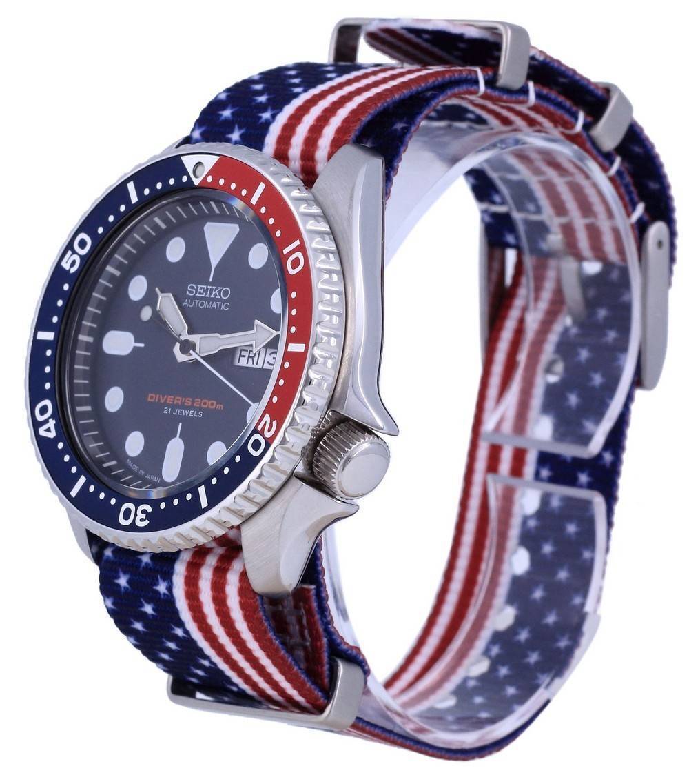 Seiko Automatic Diver's Polyester Japan Made SKX009J1 - var - NATO27 200M Men's Watch - Prestige Stones