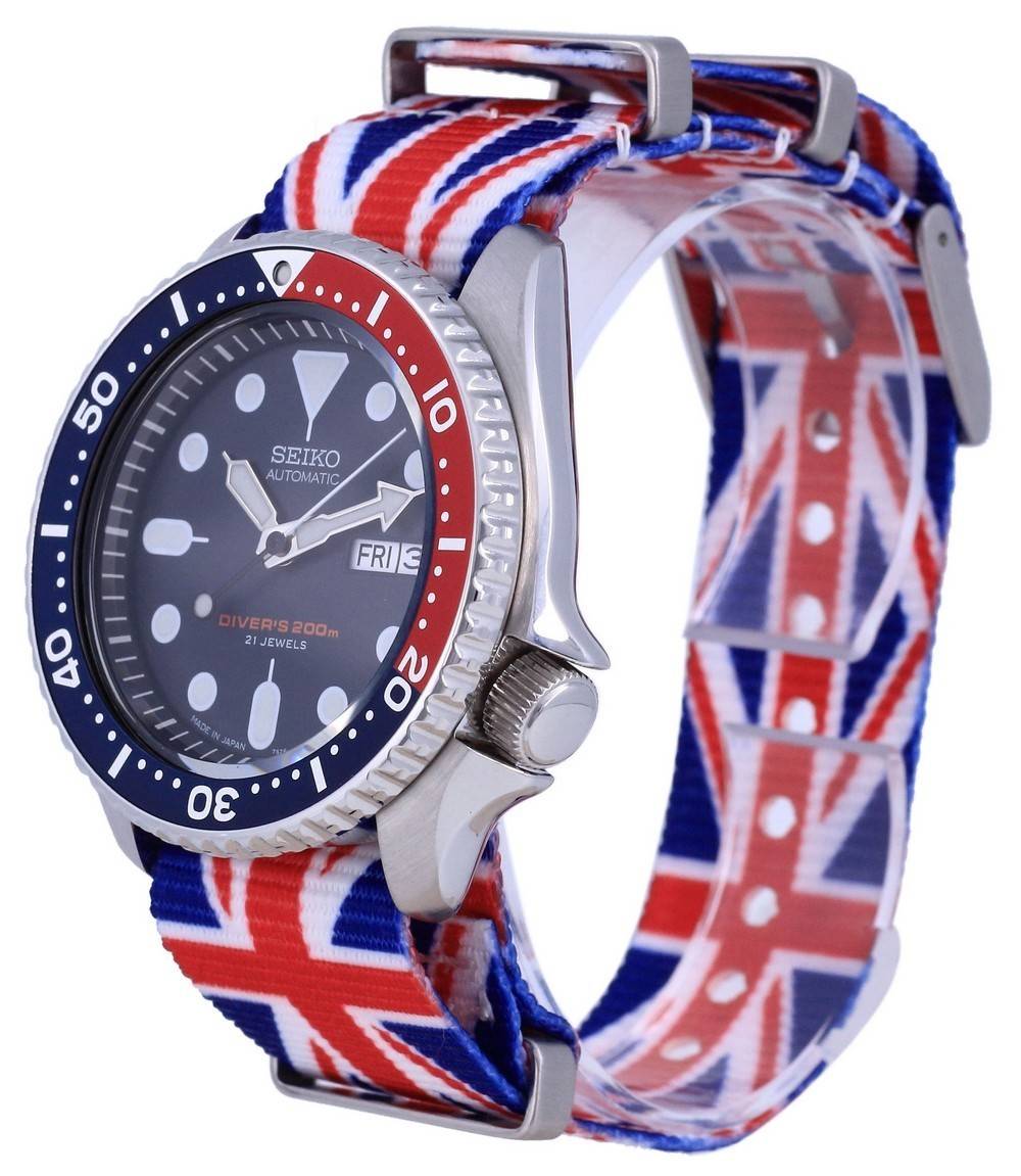 Seiko Automatic Diver's Polyester Japan Made SKX009J1 - var - NATO28 200M Men's Watch - Prestige Stones
