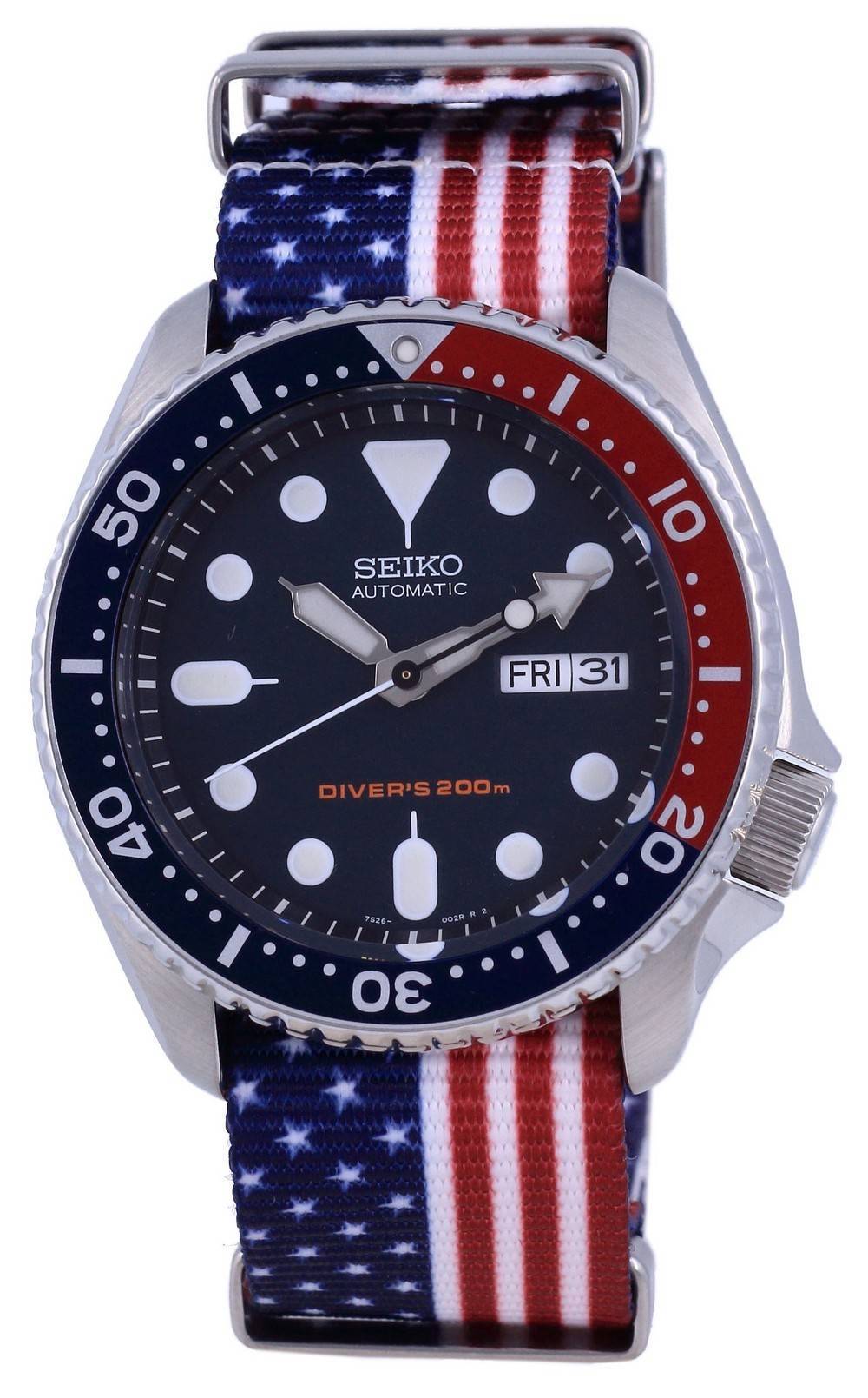 Seiko Automatic Diver's Polyester SKX009K1 - var - NATO27 200M Men's Watch - Prestige Stones