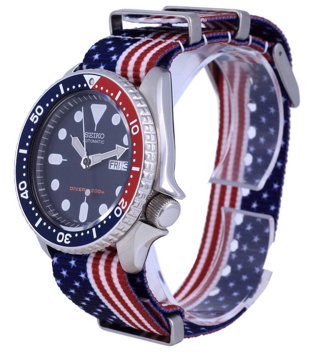 Seiko Automatic Diver's Polyester SKX009K1 - var - NATO27 200M Men's Watch - Prestige Stones