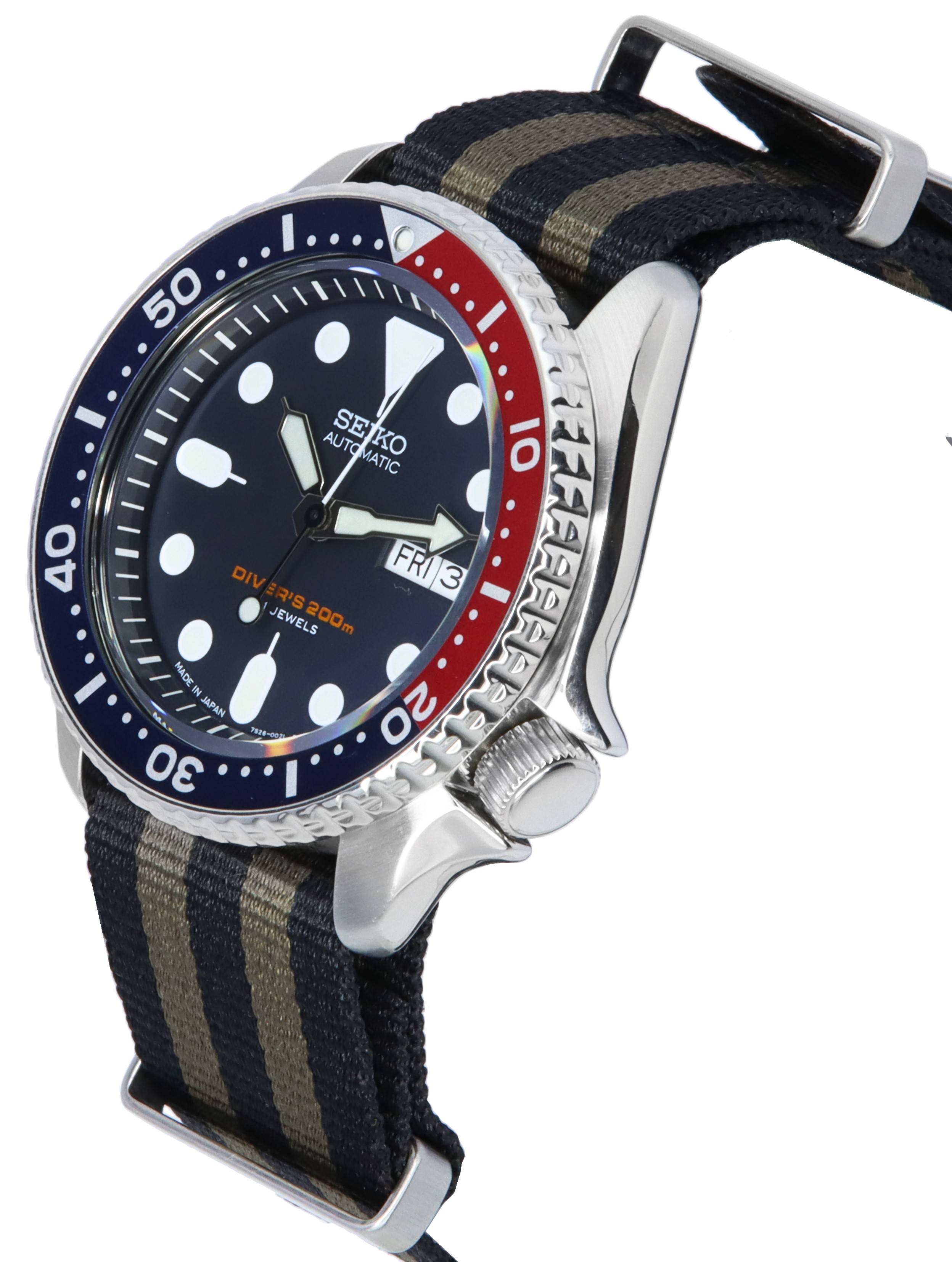 Seiko Blue Dial Automatic Diver's SKX009J1 - var - NATO21 200M Men's Watch - Prestige Stones