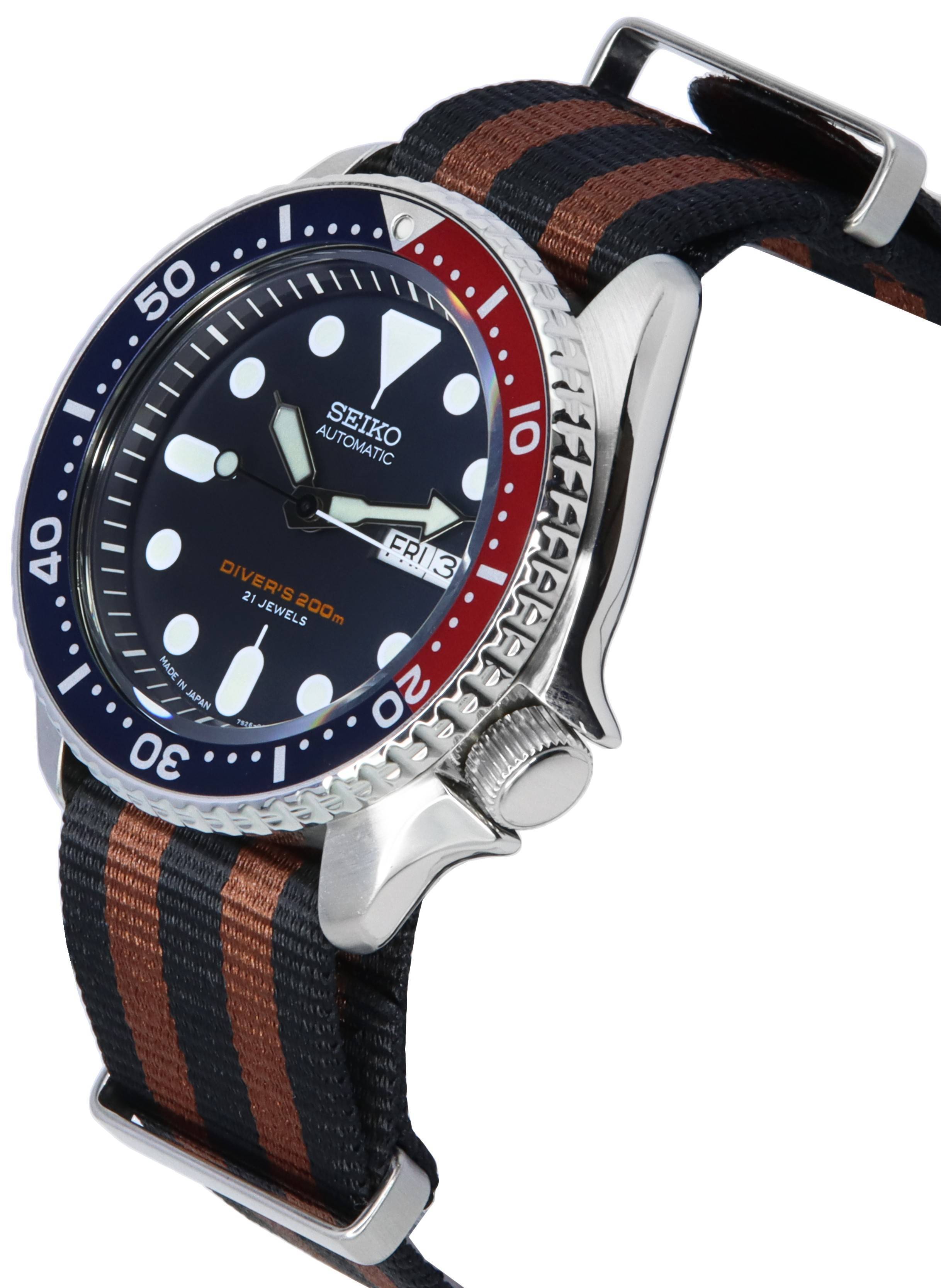 Seiko Blue Dial Automatic Diver's SKX009J1 - var - NATO22 200M Men's Watch - Prestige Stones