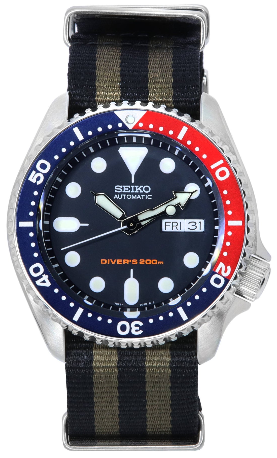 Seiko Blue Dial Automatic Diver's SKX009K1 - var - NATO21 200M Men's Watch - Prestige Stones