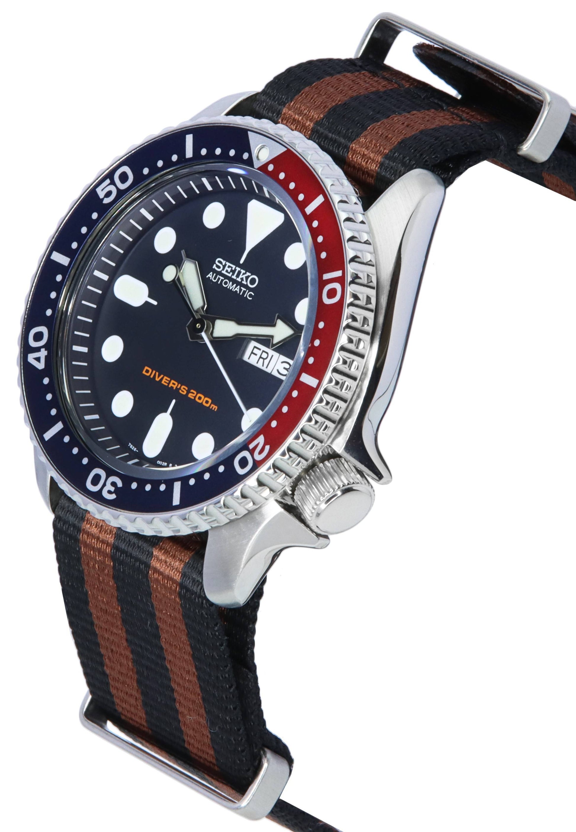 Seiko Blue Dial Automatic Diver's SKX009K1 - var - NATO22 200M Men's Watch - Prestige Stones