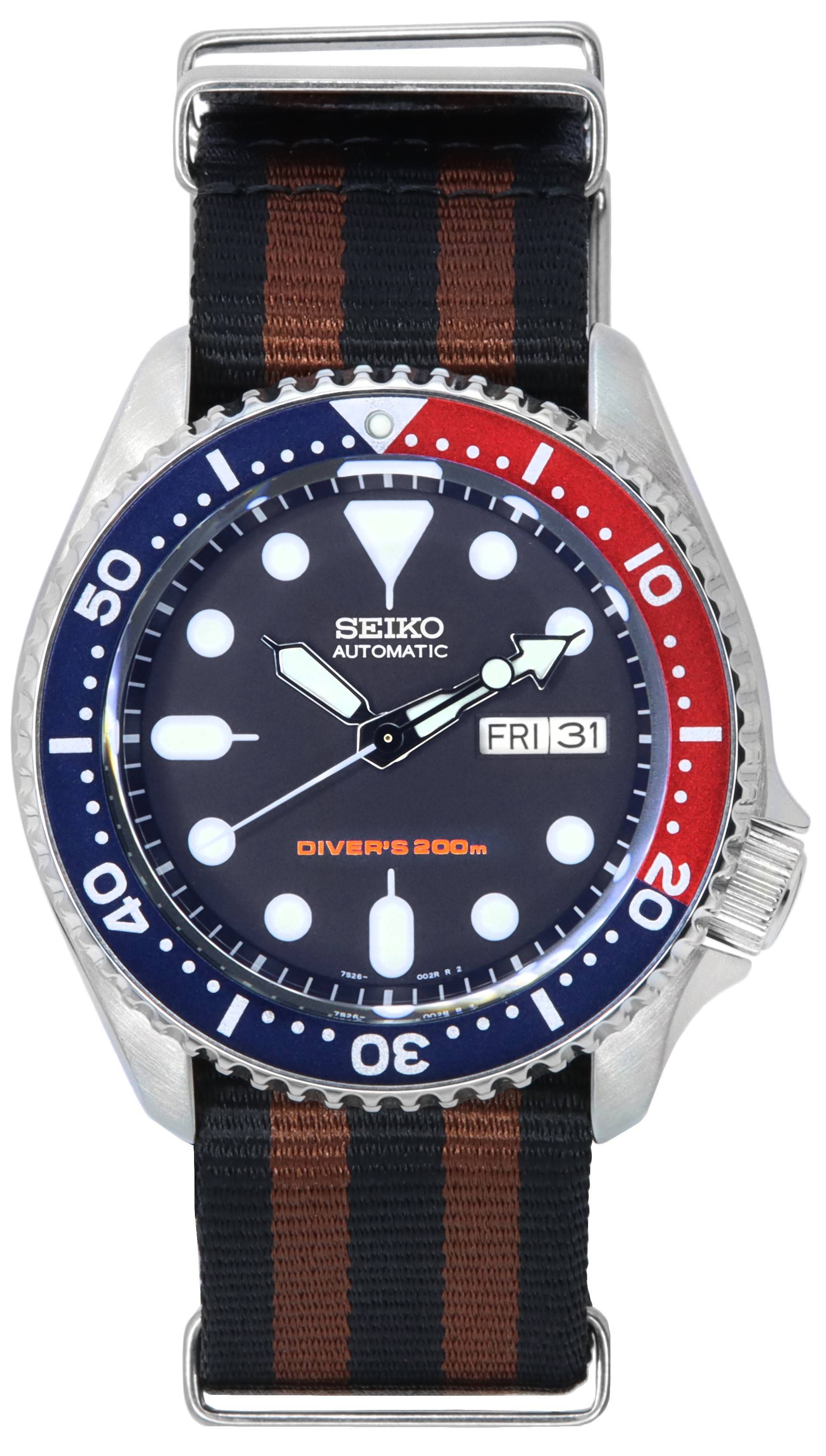 Seiko Blue Dial Automatic Diver's SKX009K1 - var - NATO22 200M Men's Watch - Prestige Stones