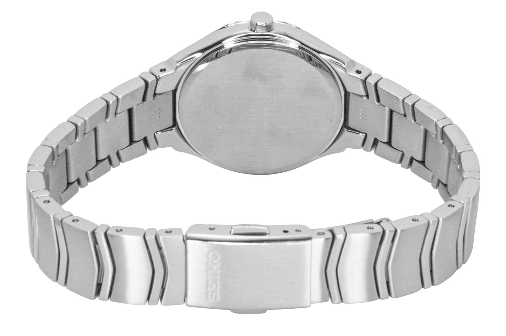 Seiko Conceptual Stainless Steel White Dial Quartz SUR615P1 Women's Watch - Prestige Stones