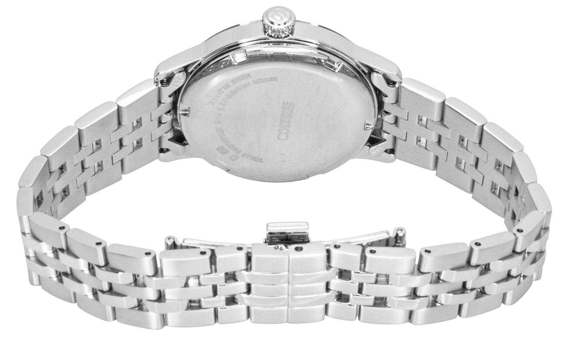 Seiko Presage Cocktail Diamond Accents Stainless Steel Light Blue Dial Automatic SRPL61J1 Women's Watch - Prestige Stones