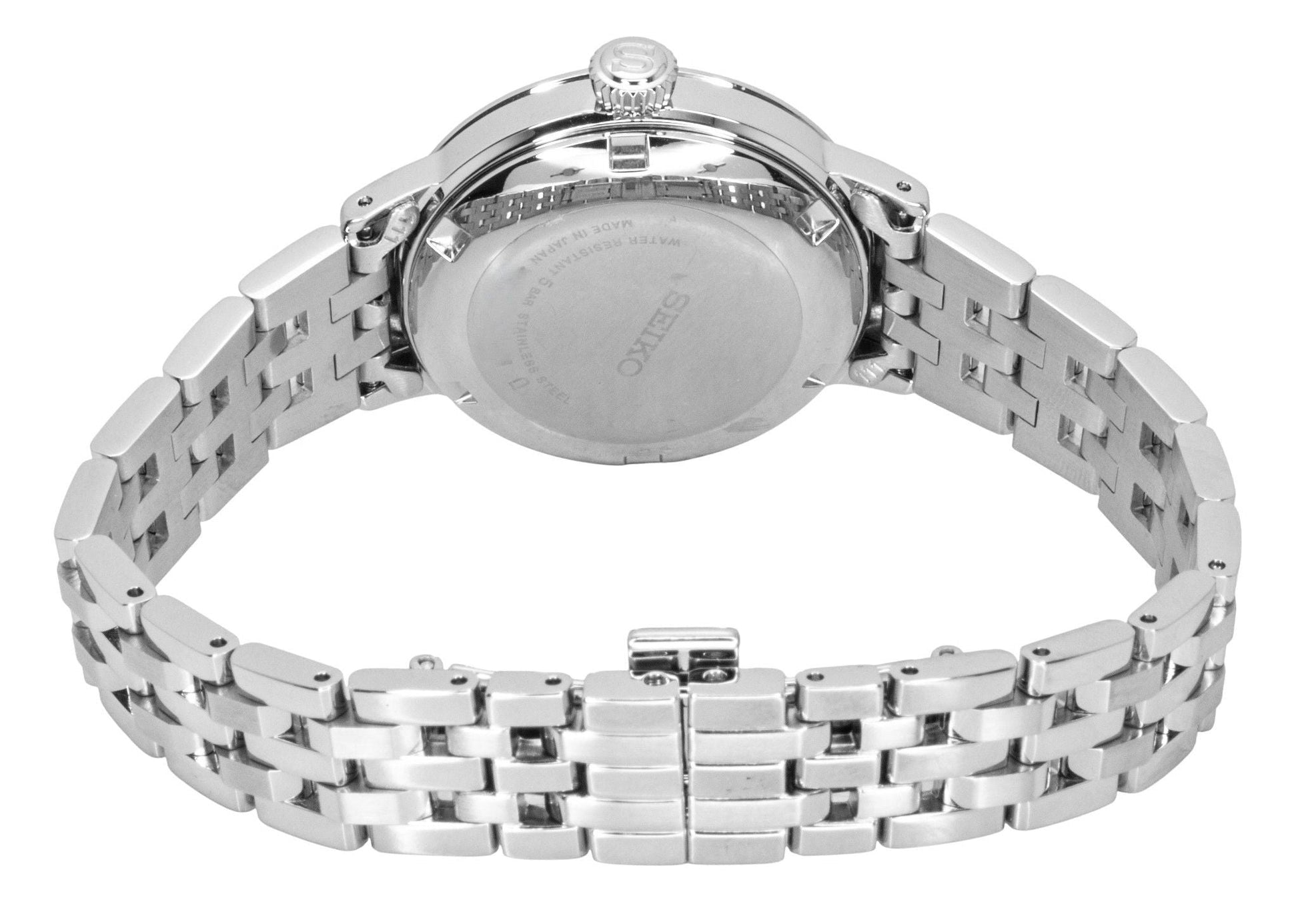 Seiko Presage Cocktail Diamond Accents Stainless Steel Silver Dial Automatic SRE017J1 Women's Watch - Prestige Stones